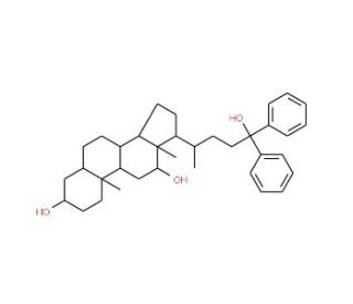 3,12-Dihydroxy-nor-cholanyldiphenylcarbinol (CAS 83116-96-5) - chemical structure image