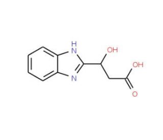 3-(1H-benzimidazol-2-yl)-3-hydroxypropanoic acid (CAS 99072-13-6) - chemical structure image