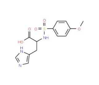 3-(1H-imidazol-4-yl)-2-{[(4-methoxyphenyl)sulfonyl]amino}propanoic acid - chemical structure image