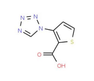 3-(1H-tetrazol-1-yl)thiophene-2-carboxylic acid - chemical structure image