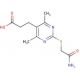 3-{2-[(2-amino-2-oxoethyl)thio]-4,6-dimethylpyrimidin-5-yl}propanoic acid - chemical structure image
