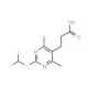 3-{2-[(difluoromethyl)thio]-4,6-dimethylpyrimidin-5-yl}propanoic acid - chemical structure image