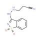 3-[2-(1,1-dioxido-1,2-benzisothiazol-3-yl)hydrazino]propanenitrile - chemical structure image