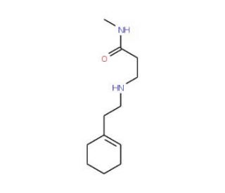 3-{[2-(1-Cyclohexen-1-yl)ethyl]amino}-N-methylpropanamide - chemical structure image
