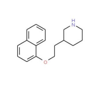 3-[2-(1-Naphthyloxy)ethyl]piperidine - chemical structure image