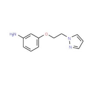 3-[2-(1H-pyrazol-1-yl)ethoxy]aniline - chemical structure image