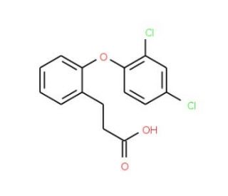 3-[2-(2,4-Dichlorophenoxy)phenyl]propanoic acid - chemical structure image