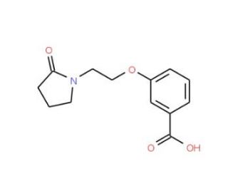 3-[2-(2-Oxo-pyrrolidin-1-yl)-ethoxy]-benzoic acid - chemical structure image