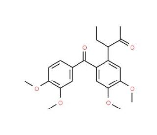 3-[2-(3,4-Dimethoxy-benzoyl)-4,5-dimethoxy-phenyl]-pentan-2-one (CAS 15462-91-6) - chemical structure image