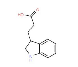 3-[2,3-Dihydro-1-(1H)-indole]propanoic acid - chemical structure image