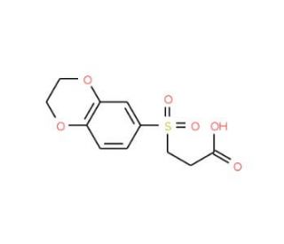 3-(2,3-dihydro-1,4-benzodioxin-6-ylsulfonyl)propanoic acid - chemical structure image