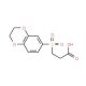 3-(2,3-dihydro-1,4-benzodioxin-6-ylsulfonyl)propanoic acid - chemical structure image