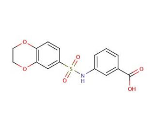 3-(2,3-Dihydro-benzo[1,4]dioxine-6-sulfonylamino)-benzoic acid - chemical structure image