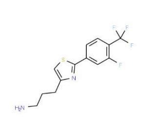 3-{2-[3-Fluoro-4-(trifluoromethyl)phenyl]-1,3-thiazol-4-yl}-1-propanamine - chemical structure image