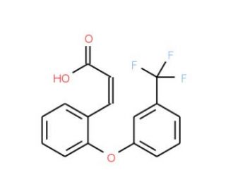 3-{2-[3-(Trifluoromethyl)phenoxy]phenyl}-acrylic acid - chemical structure image