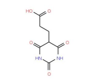 3-(2,4,6-Trioxo-hexahydro-pyrimidin-5-yl)-propionic acid (CAS 22384-33-4) - chemical structure image