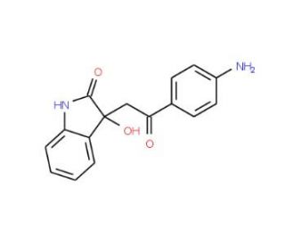 3-[2-(4-Amino-phenyl)-2-oxo-ethyl]-3-hydroxy-1,3-dihydro-indol-2-one - chemical structure image