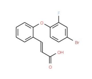 3-[2-(4-Bromo-2-fluorophenoxy)phenyl]acrylic acid - chemical structure image
