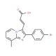 3-[2-(4-Bromo-phenyl)-8-methyl-imidazo[1,2-a]-pyridin-3-yl]-acrylic acid - chemical structure image