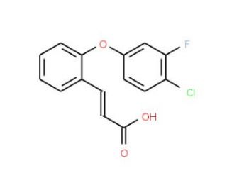 3-[2-(4-Chloro-3-fluorophenoxy)phenyl]acrylic acid - chemical structure image