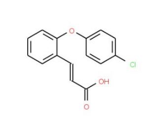 3-[2-(4-Chlorophenoxy)phenyl]acrylic acid - chemical structure image