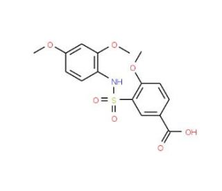 3-(2,4-Dimethoxy-phenylsulfamoyl)-4-methoxy-benzoic acid - chemical structure image