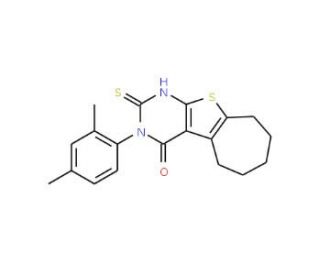 3-(2,4-Dimethyl-phenyl)-2-mercapto-3,5,6,7,8,9-hexahydro-10-thia-1,3-diaza-benzo[a]azulen-4-one - chemical structure image