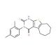 3-(2,4-Dimethyl-phenyl)-2-mercapto-3,5,6,7,8,9-hexahydro-10-thia-1,3-diaza-benzo[a]azulen-4-one - chemical structure image