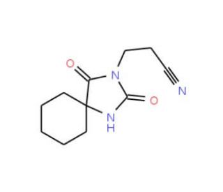 3-(2,4-dioxo-1,3-diazaspiro[4.5]dec-3-yl)propanenitrile (CAS 19283-00-2) - chemical structure image