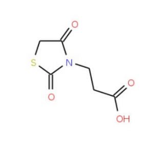 3-(2,4-Dioxo-thiazolidin-3-yl)-propionic acid (CAS 49629-36-9) - chemical structure image