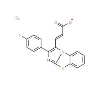 3-[2-(4-Fluoro-phenyl)-benzo[d]imidazo[2,1-b]-thiazol-3-yl]-acrylic acid sodium salt - chemical structure image