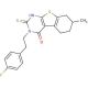 3-[2-(4-Fluoro-phenyl)-ethyl]-2-mercapto-7-methyl-5,6,7,8-tetrahydro-3H-benzo[4,5]thieno[2,3-d]pyrimidin-4-one - chemical str