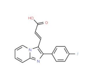 3-[2-(4-Fluoro-phenyl)-imidazo[1,2-a]pyridin-3-yl]-acrylic acid - chemical structure image