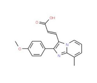 3-[2-(4-Methoxy-phenyl)-8-methyl-imidazo[1,2-a]-pyridin-3-yl]-acrylic acid - chemical structure image