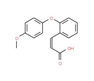 3-[2-(4-Methoxyphenoxy)phenyl]acrylic acid - chemical structure image