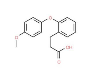 3-[2-(4-Methoxyphenoxy)phenyl]propanoic acid - chemical structure image