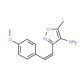 3-[2-(4-methoxyphenyl)vinyl]-5-methylisoxazol-4-amine - chemical structure image
