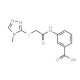 3-[2-(4-Methyl-4H-[1,2,4]triazol-3-ylsulfanyl)-acetylamino]-benzoic acid - chemical structure image