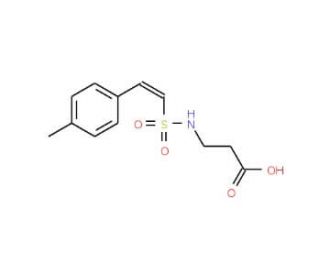 3-({[2-(4-methylphenyl)vinyl]sulfonyl}amino)propanoic acid - chemical structure image