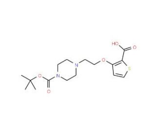 3-{2-[4-(tert-Butoxycarbonyl)piperazino]ethoxy}-2-thiophenecarboxylic acid - chemical structure image