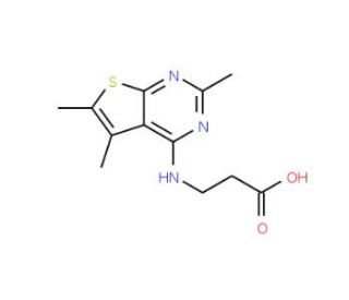 3-(2,5,6-Trimethyl-thieno[2,3-d]pyrimidin-4-ylamino)-propionic acid - chemical structure image