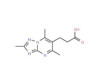 3-(2,5,7-Trimethyl-[1,2,4]triazolo[1,5-a]-pyrimidin-6-yl)-propionic acid - chemical structure image