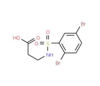 3-(2,5-Dibromo-benzenesulfonylamino)-propionic acid - chemical structure image