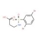 3-(2,5-Dibromo-benzenesulfonylamino)-propionic acid - chemical structure image
