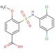 3-(2,5-Dichloro-phenylsulfamoyl)-4-methoxy-benzoic acid - chemical structure image