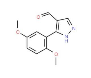 3-(2,5-Dimethoxyphenyl)-1H-pyrazole-4-carbaldehyde - chemical structure image