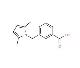 3-(2,5-Dimethyl-pyrrol-1-ylmethyl)-benzoic acid (CAS 884001-35-8) - chemical structure image