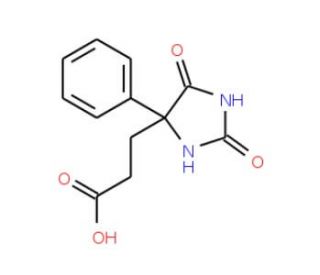3-(2,5-Dioxo-4-phenyl-imidazolidin-4-yl)-propionic acid - chemical structure image