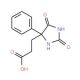 3-(2,5-Dioxo-4-phenyl-imidazolidin-4-yl)-propionic acid - chemical structure image