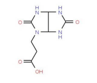 3-(2,5-Dioxo-hexahydro-imidazo[4,5-d]imidazol-1-yl)-propionic acid (CAS 309935-84-0) - chemical structure image